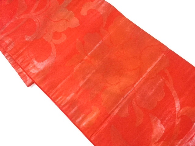 牡丹唐草模様織り出し名古屋帯